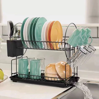 Escorredor De Louça Cozinha Pratos e Talheres Metal E Plastico