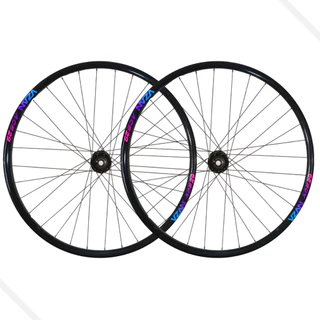 Par de Roda Montada Bike Bicicleta Aro 29 Aero Cubos Rosca Alumínio 36f Esfera Raios Preto Ace Vzan