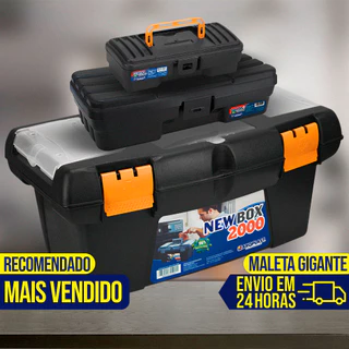 Kit 3 Maletas de Ferramentas Caixa de Ferramenta Maleta GIGANTE Reforçada Tática Organizadora Multiuso Resistente Cabe Makita Parafusadeira Espaçosa