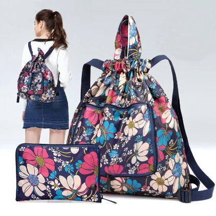 Mochila Saco Dobrável Ecobag Compacta Impermeável Ref: 224