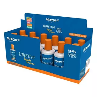 Corretivo Líquido Mercur 18ml Caixa com 12 un.