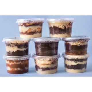 48 potes - KIT Pote descartável com tampa 200ml - REDONDO - para bolo no pote, açaí e entre outros tipos de alimentos.