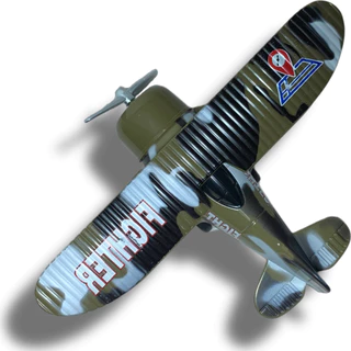Avião Clássico De Guerra Brinquedo Militar Biplano Miniatura metal air combat