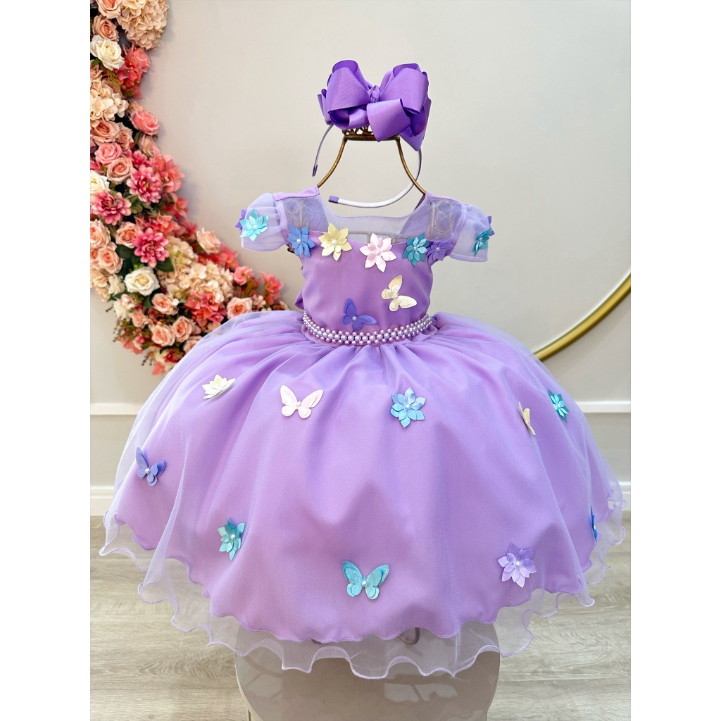 Vestido Roxo Eu Quero Vestido De Princesa Vestido Infantil Festa