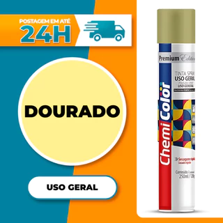 Tinta Spray Baston Uso Geral Dourado 250ml