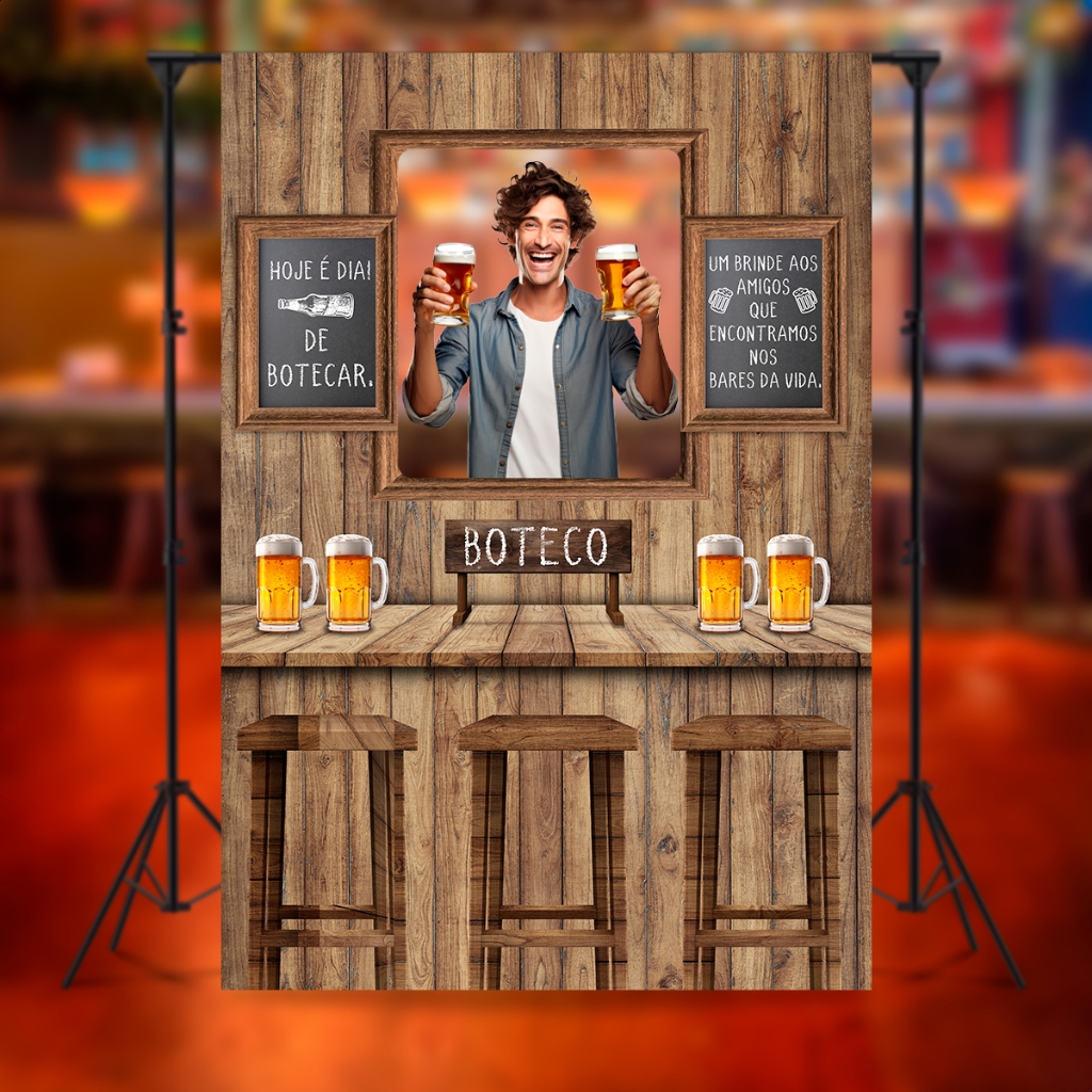 Painel Vazado Interativo Retangular Sublimado Tema Boteco | Shopee Brasil