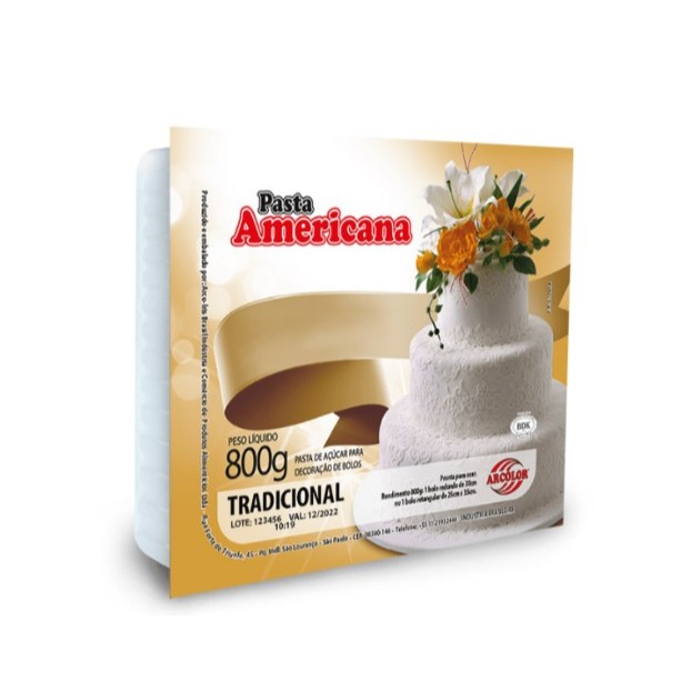 Pasta Americana Arcolor 800g Tradicional