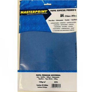 Papel Color Plus 120g 20 Folhas A4 Várias Cores Offset Masterprint ...