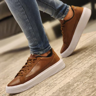 Sapatênis Masculino Casual Sola Alta Sneakers Conforto Estilo Sport Fino
