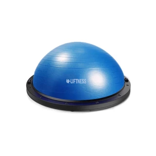 MEIA BOLA GINÁSTICA SUÍÇA COM BOMBA ALÇAS PILATES BOLA BOSSU 58CM AZUL