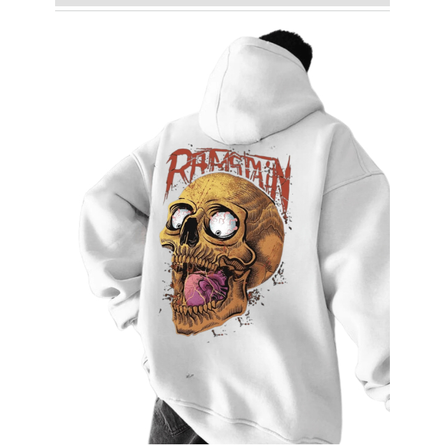 Casaco moletom Streetwear caveira horror