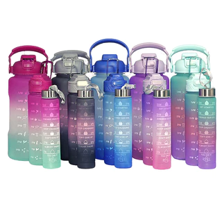 Kit 3 Garrafa Motivacional Academia Fitness 900ml 2000ml 300ml