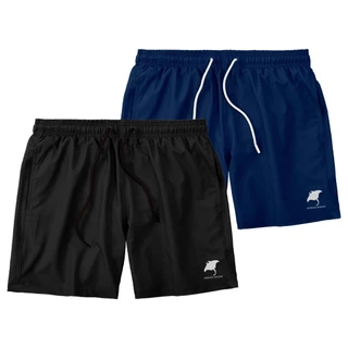 Kit 2 Shorts Masculino com Elastano Mauricinho Academia Esporte Treino Bermuda Praia Básico Liso