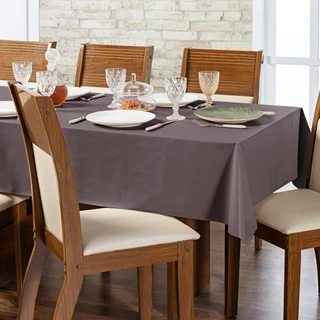 Toalha De Mesa Impermeável 4 6 8 Cadeiras Lisa Decoração De Cozinha