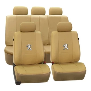 Capa Para Bancos Automotivo Couro Bege Carro Impermeável Peugeot 205 206 207 208 3008 307 308