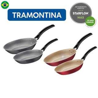 Jogo de 2 Frigideiras TRAMONTINA Antiaderente Starflon Max - Turim