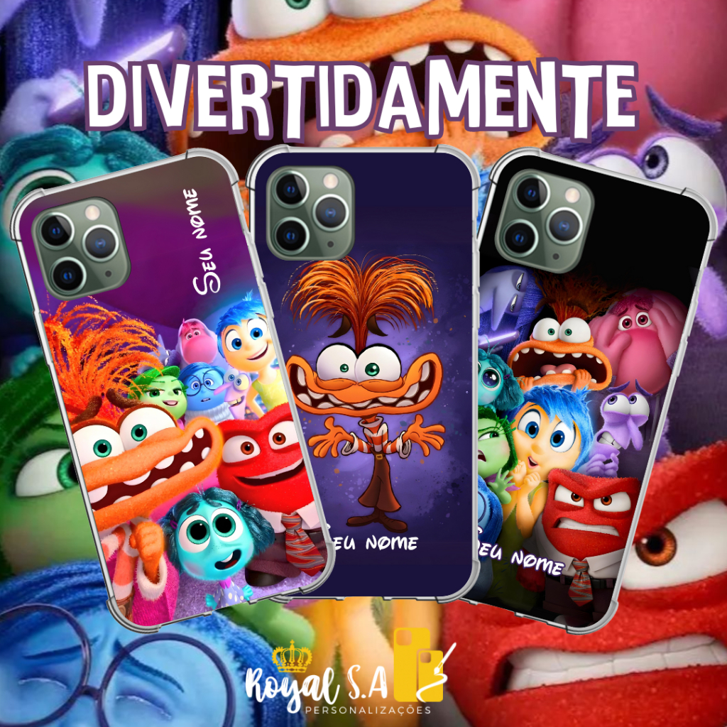 Capinha personalizada Divertidamente 2 / disney / desenhos para todos os aparelhos Samsung/ Iphone/ Motorola/ Xiaomi/ LG