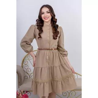 Vestido Midi Moda Evangélica Viscolinho Lucy