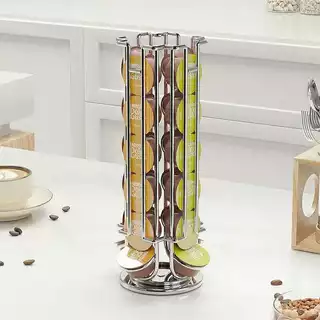 Porta 24 Cápsulas Dolce Gusto 360º Inox Escritório Cozinha