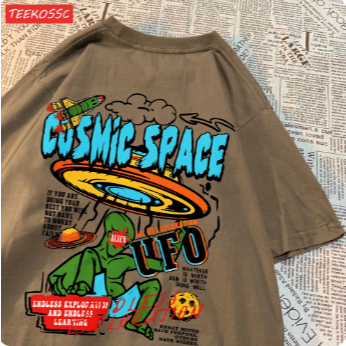 Camiseta Estampa Nas Costas Cosmic Space ET Moderno Streetwear Novo!