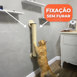 Arranhador Parede Gato Sisal Poste Brinquedo Pet Fixo Parede