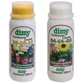 Kit Fertilizante Mineral 500ml Manutenção 10-10-10 e Plantio 04-14-08