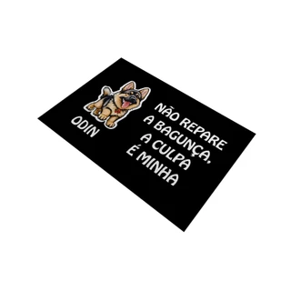 Tapete de Porta Capacho Pet Pastor Alemão - Personalize o nome Ca832