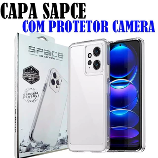 Capa Space Transparente Acrílico RedMi Mi 11 Lite/Note 13 4g/Note 13 5g/Note 13 Pro 5g/Note 13 Pro Plus/13C/12C/Redmi 12 4g/NOTE 12S/Note 12 4g/Note 12 5g/Note12 Pro 4g/Note12 Pro 5g/Note 12 Pro Plus/12C/9C Protetora Anti Amarelo