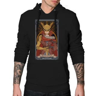 Blusa moletom canguru com capuz Malenia Elden Ring unissex moletom inverno blusa de frio