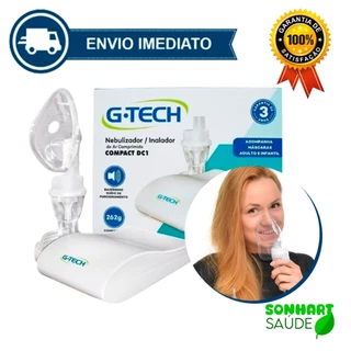 Nebulizador & Inalador de Ar Comprimido Compact DC1 Bivolt G-Tech Accumed Envio Imediato
