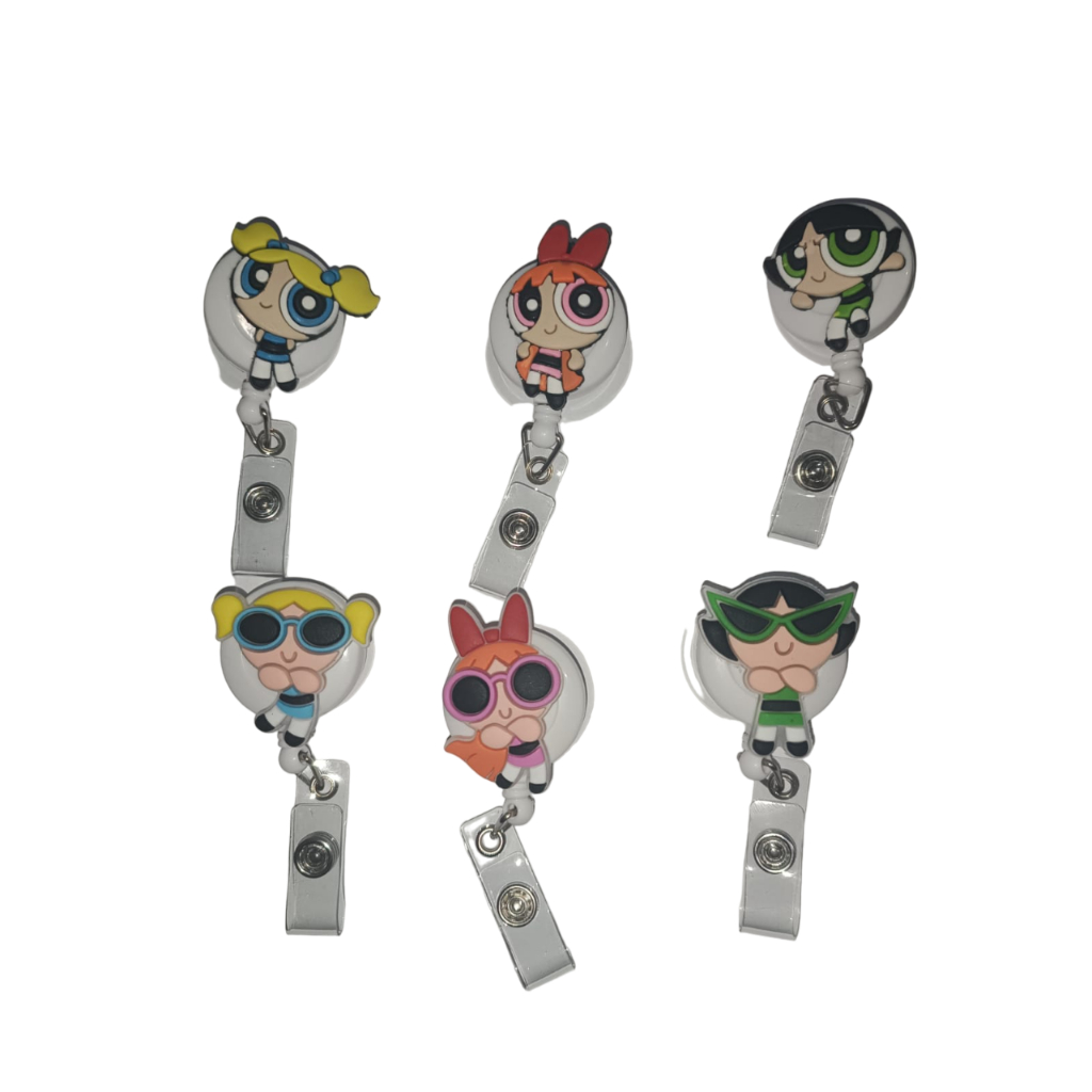 Porta Crachá Retrátil Personalizado Meninas Super Poderosas Cracha