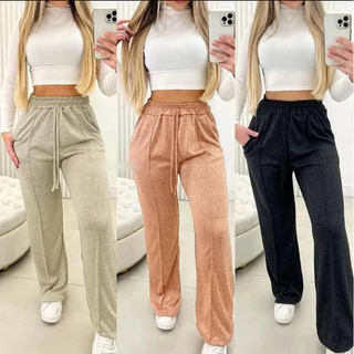 calça pantalona lamcinha moda femenina