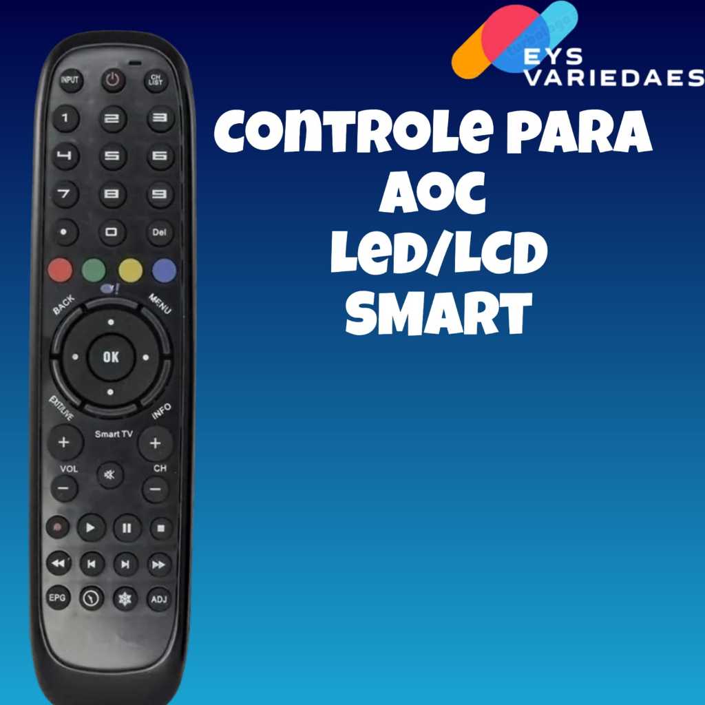 Controle Remoto Para Tv Aoc Lcd/led/ Smart 7066 | Shopee Brasil