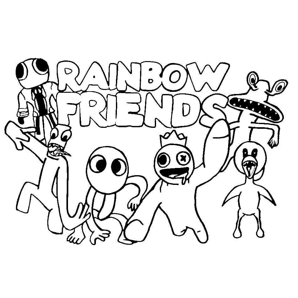 desenho para colorir rainbow friends