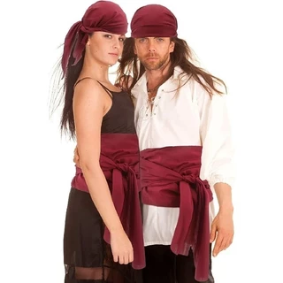 Conjunto Pirata Lenço e Cinto, festa à fantasia cosplay