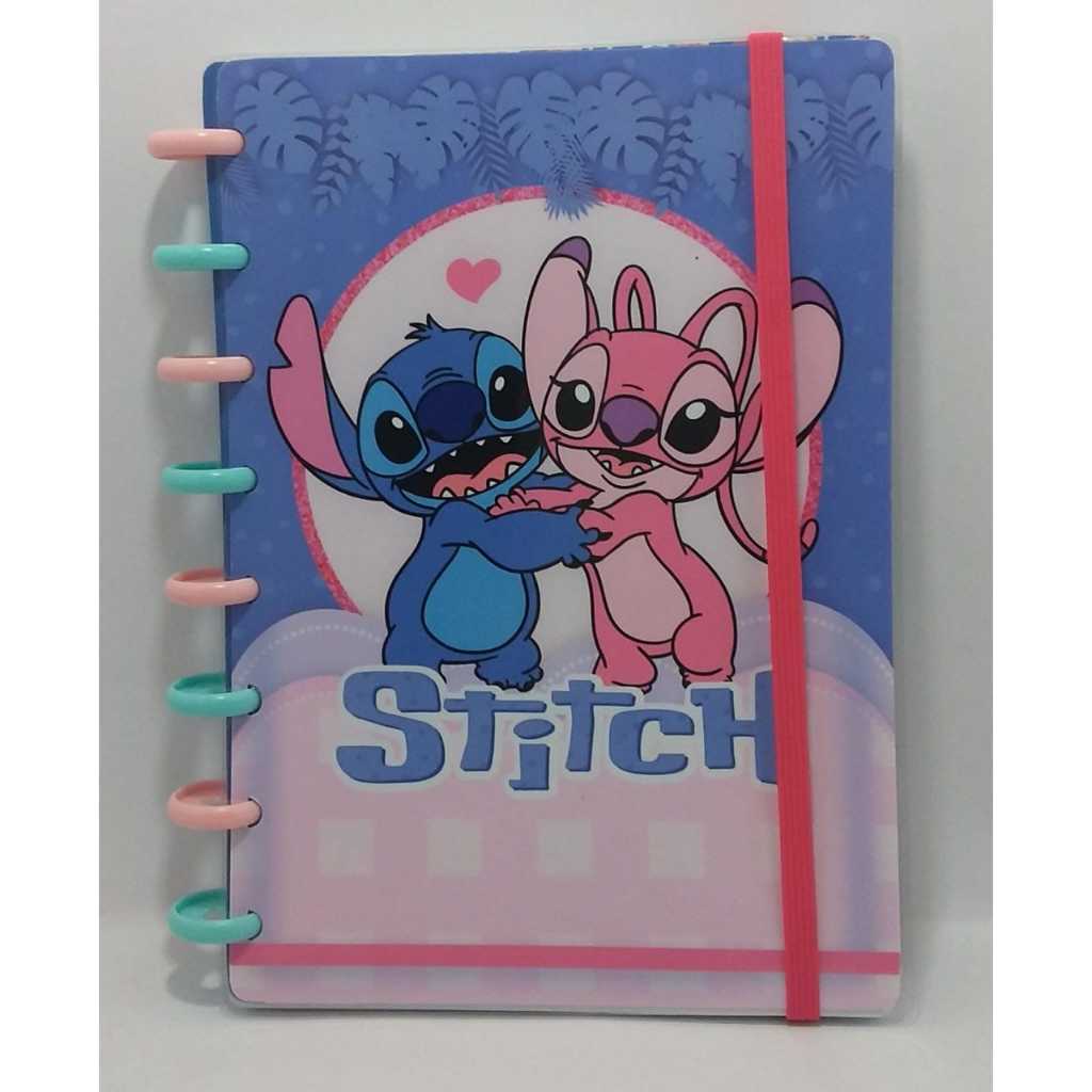 Caderno de disco (inteligente) Stitch e Angel A5