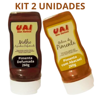 Kit 2 Geléias Agridoce com Pimenta Uai sabor Pimenta Defumada + Geléia de Abacaxi - Reserva da Canastra