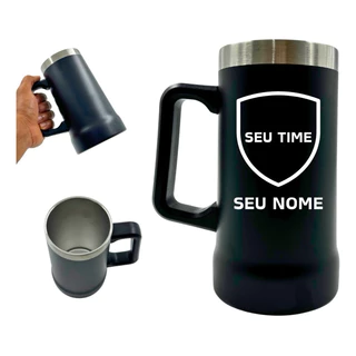 Caneca Térmica Personalizada Cores Nome Logo Time Empresa