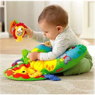 Almofadinha Com Chocalhos Para Bebê Tapete Brinquedo Infantil Interativos Educativo Conforto Sentar