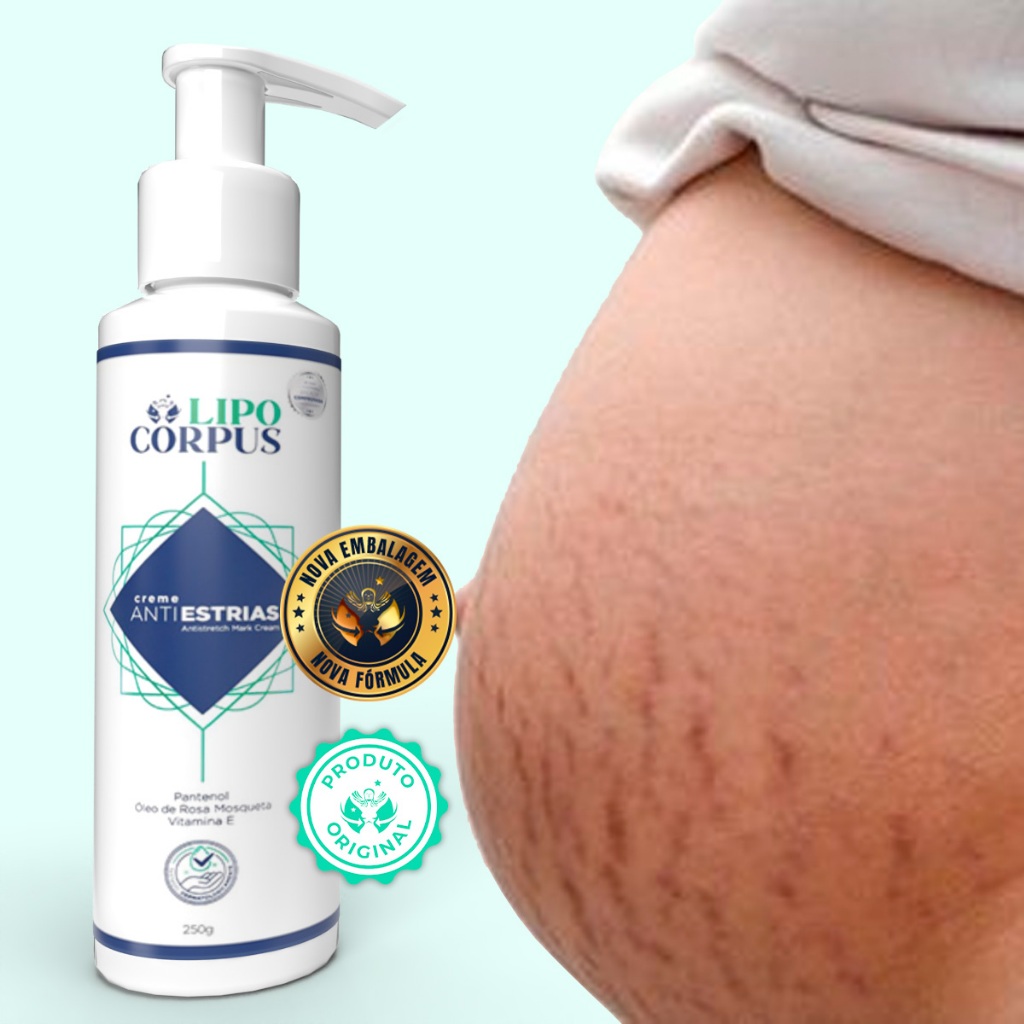 Novo Creme Para Estrias e Celulite Lipo Corpus 1 Unidade - Envio Rápido ...