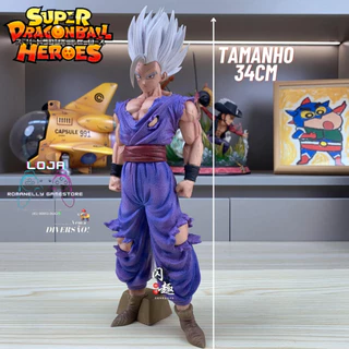 Gohan 34cm Action Figure Dragonball Z Dragon ball GT Super Heroes Figura Colecionavel geek anime enfeite decoração gamer