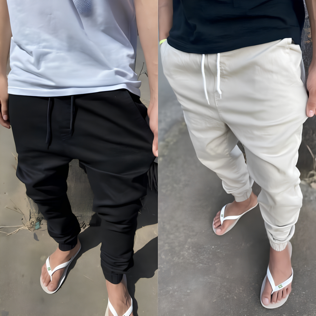 Calça Masculino Jogger Destroyed Jeans Com punho