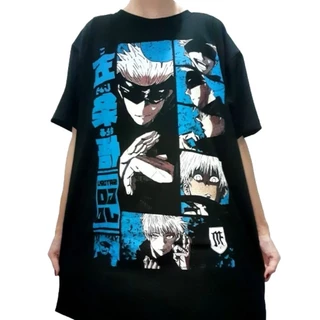 Camisa Camiseta Unissex Algodão Jujutsu Kaisen Satoru Gojo Anime Mangá