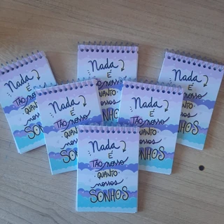kit com 50 Mini Caderno 7x10cm bloquinho anotações bloquinho personalizado lembrancinha personalizada