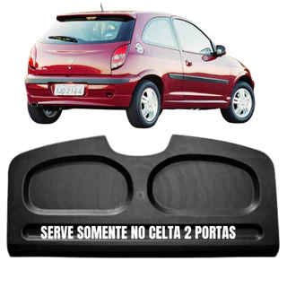 Tampão Traseiro Bagagito do porta malas Modelo Original Chevrolet Celta Ano 2000 A 2016 Para 2 Portas Preto Feito em Polipropileno Alta Qualidade