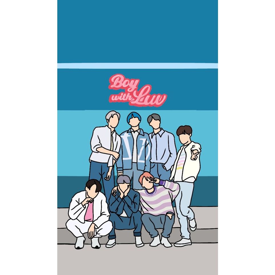 Placa Quadro Decorativo 20x28 CM BTS ( RM, Jin, SUGA, J-Hope