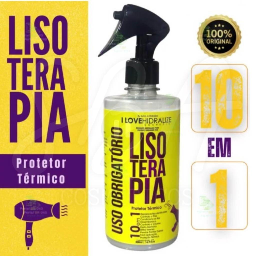 Protetor Térmico 10 em 1 Liso Terapia 500ml Hidralize