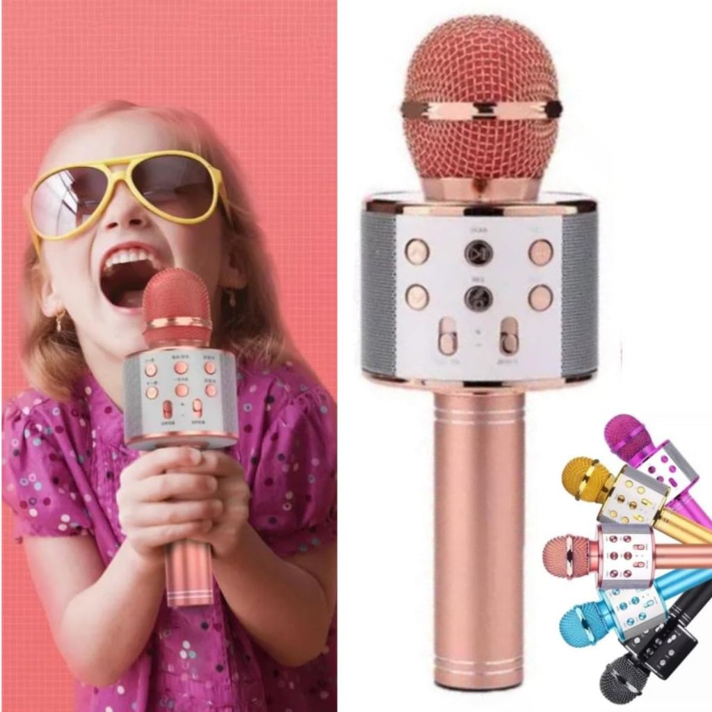 Microfone Infantil de Karaoke Bluetooth Sem Fio Brinquedo Menino/Menina ...