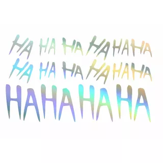 Adesivo Risada Coringa Ha Ha Ha Holográfico  para Carro, Moto e Caminhão em Oferta na Shopee