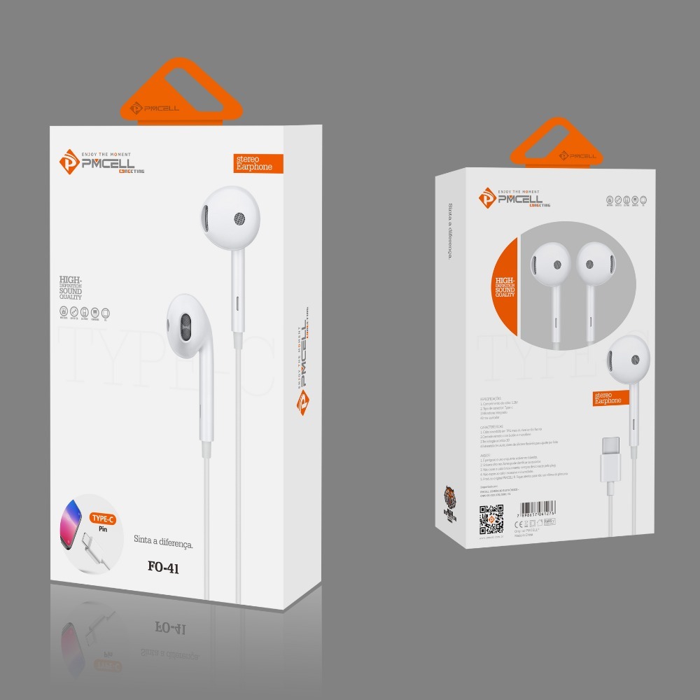 Fone Com Fio Intra-Auticular P/Android Tipo C (FO-41)